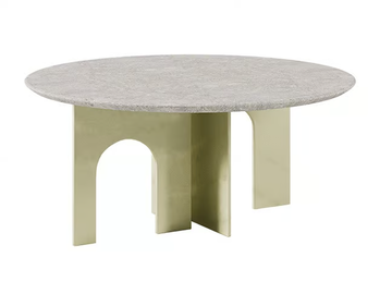 ARCHE - Low table in metal and ancient stone by Paolo Castelli - view 2